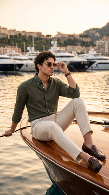 Deep Green Linen Shirt