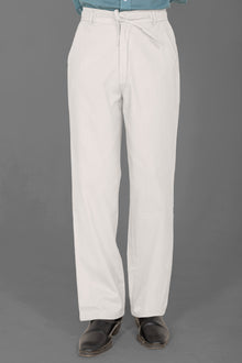 Linen Wide-Leg Trousers — White