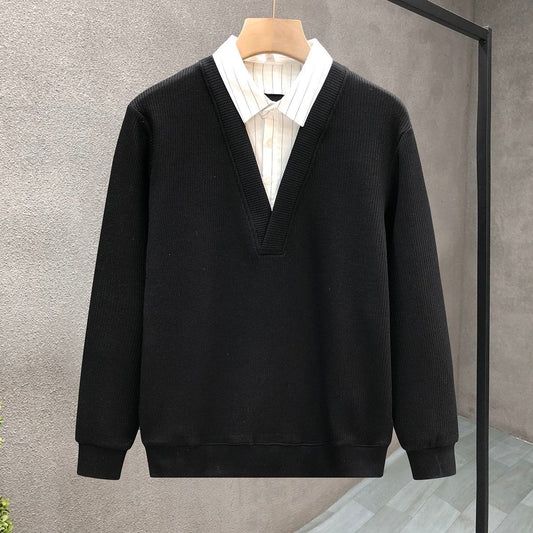 Men’s Solid V Neck Shirt