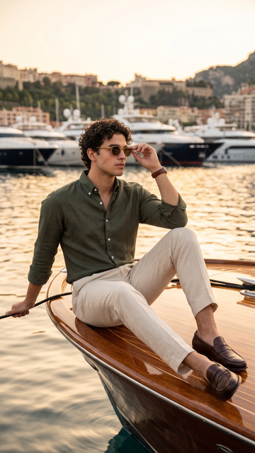 Deep Green Linen Shirt