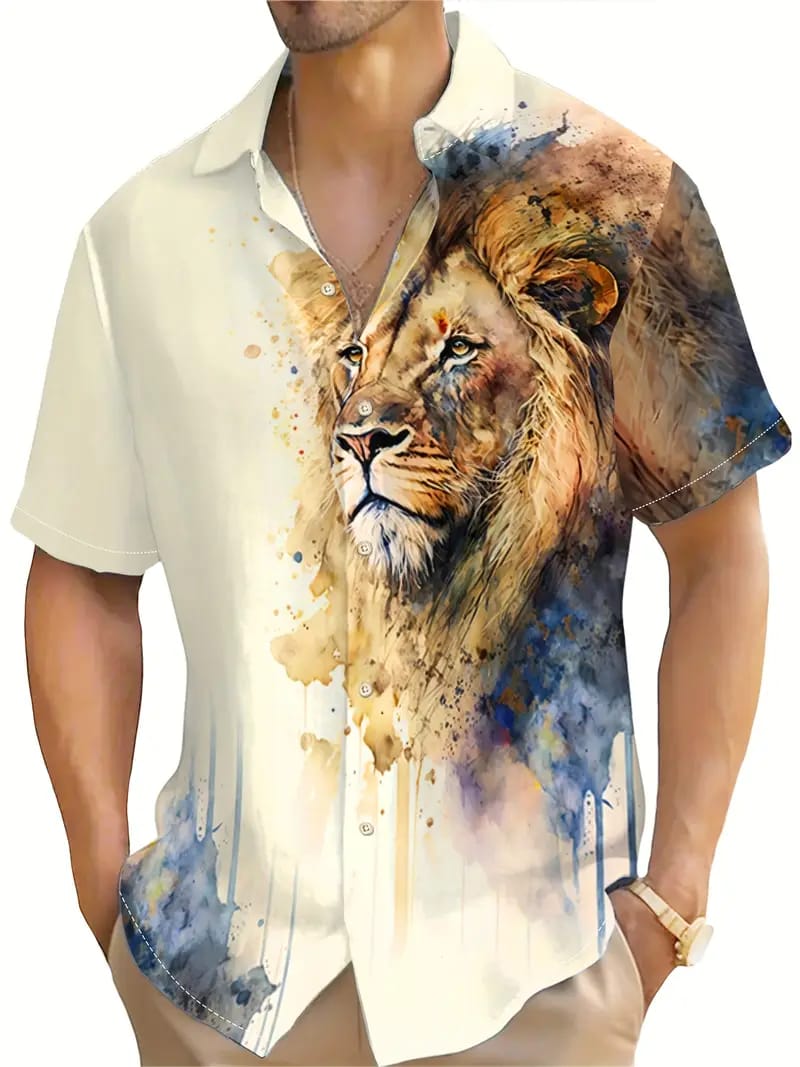 Striking men's casual short-sleeve Shirt