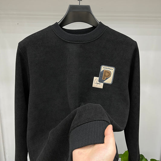 Premium Waffle-Knit Sweatshirt for Men
