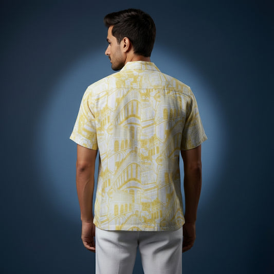 Rampuria Haveli Yellow Oversize Shirt