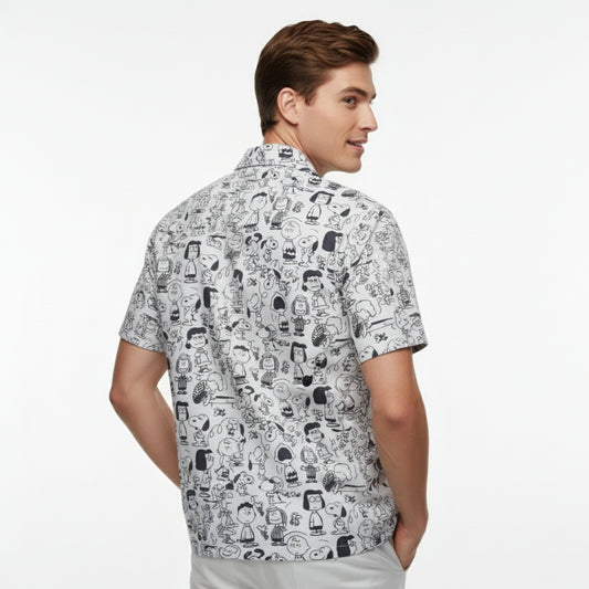 Snoopy's World Graphic Print Relaxed Fit Shirt
