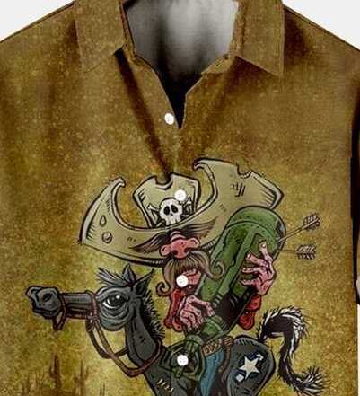 Wild West Cartoon Cowboy Shirt