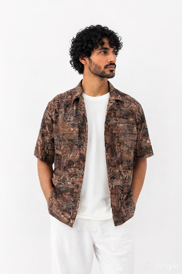 Rustic Mosaic Print Shirt