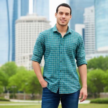 Premium Classic Checked Cotton Shirt (Buy 1 Get 1 Free)