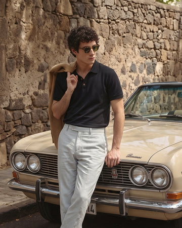 ONYX BLACK  SOLID POLO SHIRT