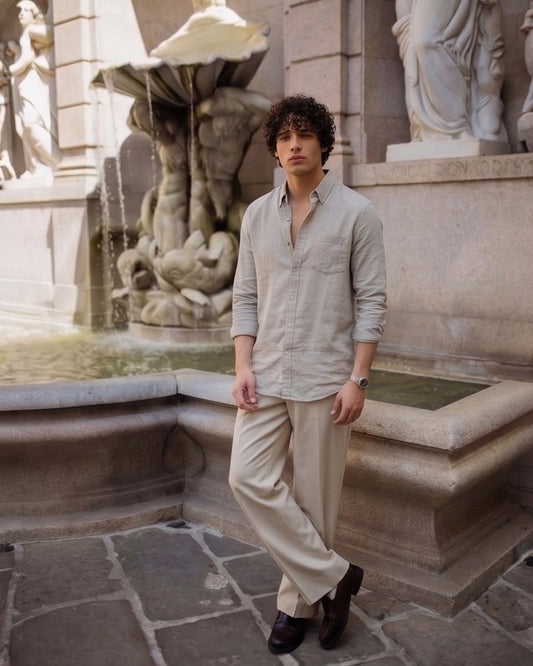Beige Oxford Shirt