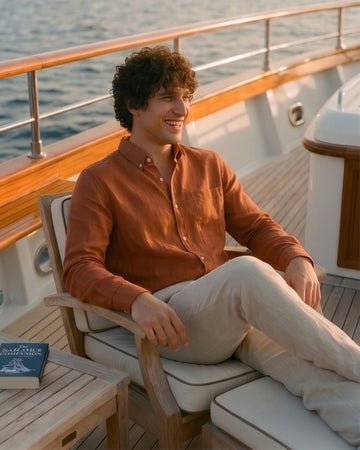 Burnt Orange Linen Shirt