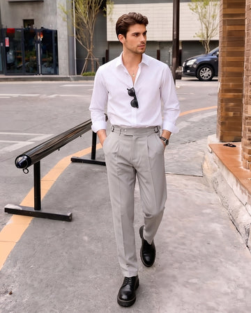 Italian Fit Buckle Formal Trouser