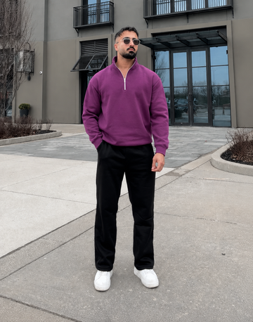 Maroon Half-Zip Pullover | DENSE TREND Winter Collection