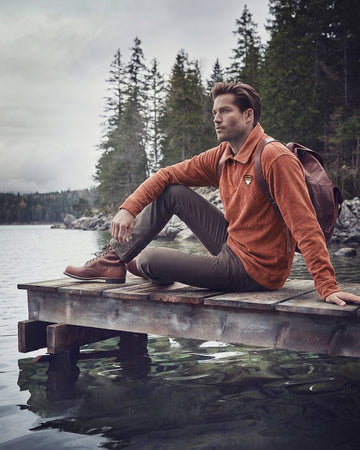 Men’s Imported Ribbed Half-Zip Winter Pullover