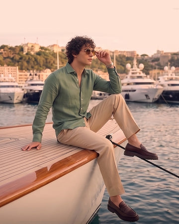 Deep Green Linen Shirt
