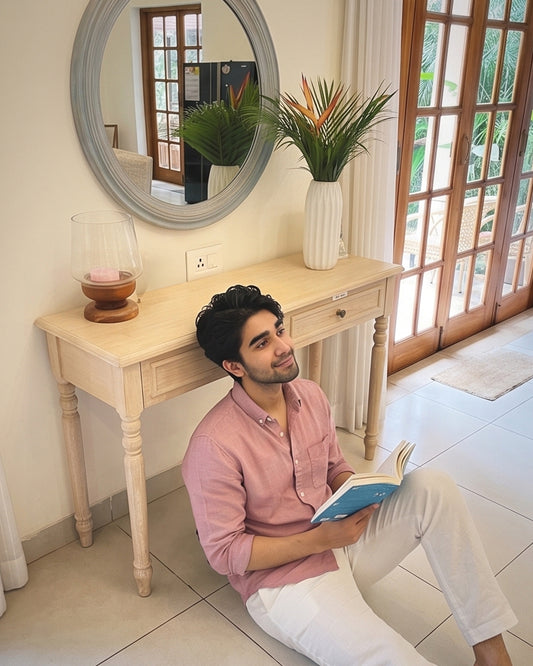 Deep Pink Linen