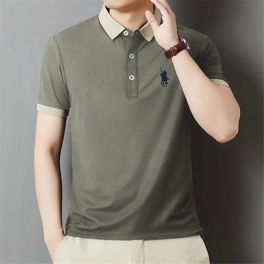 Men’s Classic Contrast Collar Premium Polo T-Shirt