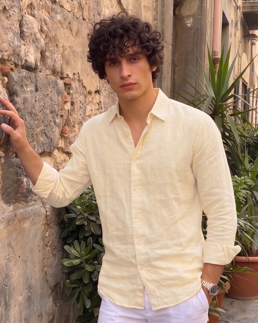 Light Sand Linen Shirt