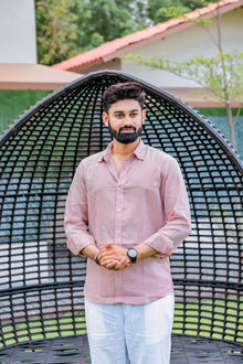 Deep Pink Linen