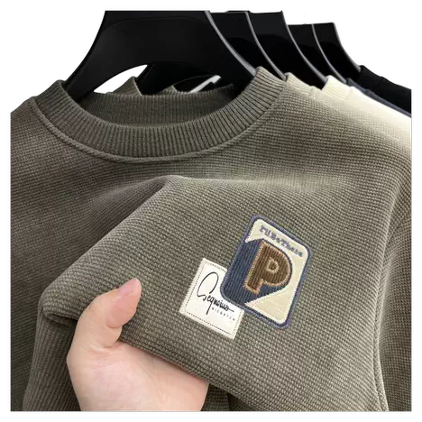 Premium Waffle-Knit Sweatshirt for Men