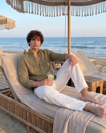Olive Linen Shirt