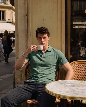 BOTTLE GREEN SOLID POLO T-SHIRT