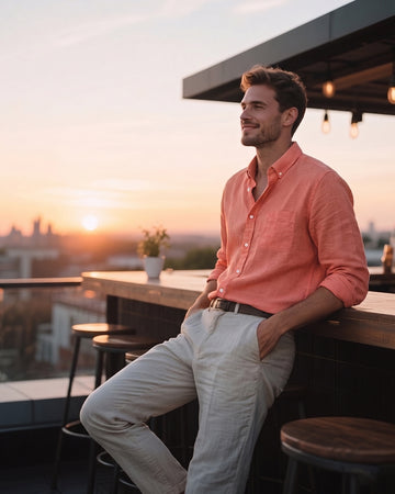 Peach Linen Shirt