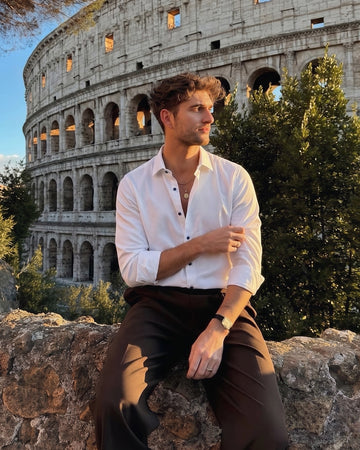 Pure White Cotton Shirt – Solid Casual Regular Fit Shirt