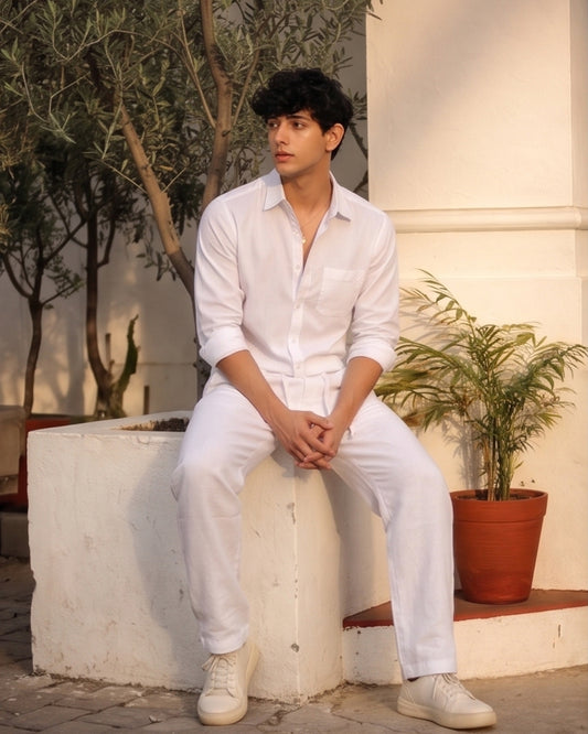 Regular Fit Linen Trousers