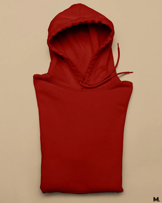 Dense AirJet Maroon Fleece Hoodie
