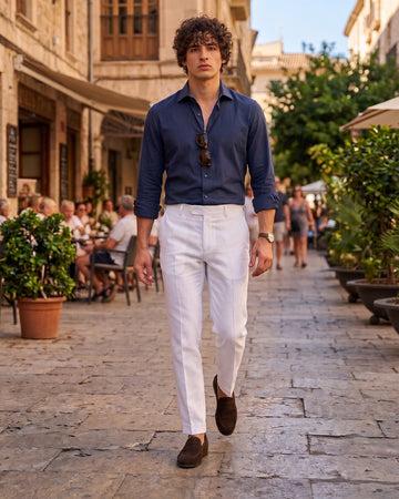 Slate Blue Cotton Shirt – Casual Stylish Solid Shirt