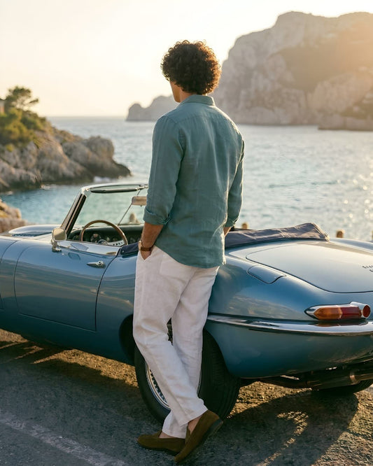 Teal Linen Shirt