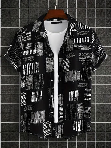 Black & White Abstract Cityscape Shirt