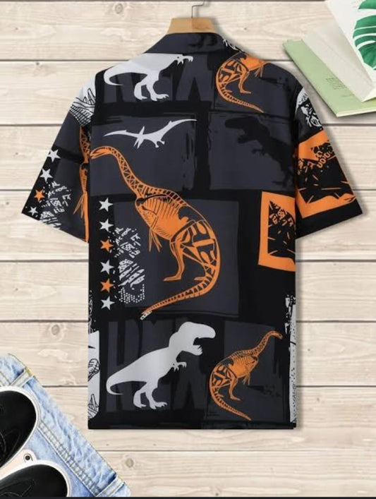 Black & White Abstract Botanical Shirt