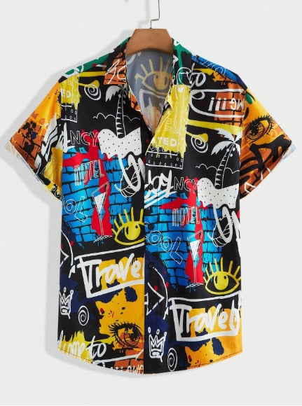 Urban Abstract Splash Camp Shirt