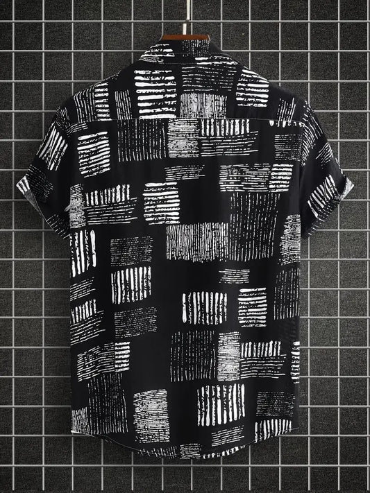 Black & White Abstract Cityscape Shirt
