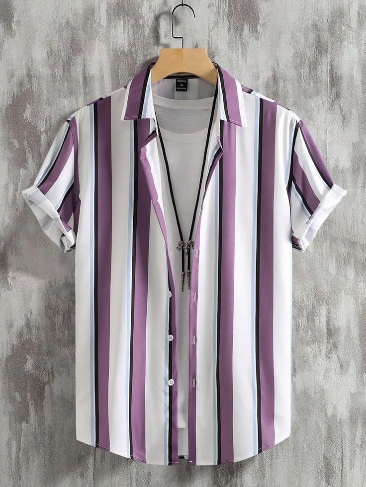 Densetrend LINE Print Imported Shirt