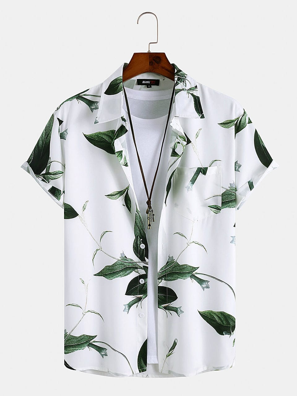 Densetrend Tropical Leaf Print Imported Shirt