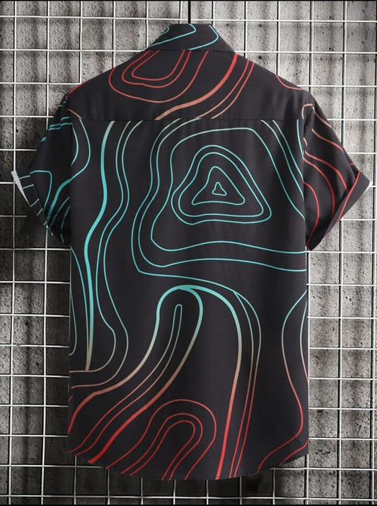 Modern Geometric Collage Shirt