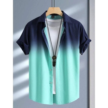 Gradint Blue sky print shirt