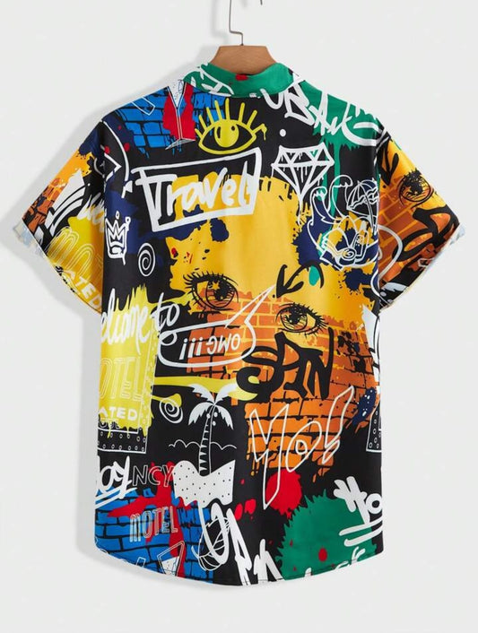 Urban Abstract Splash Camp Shirt