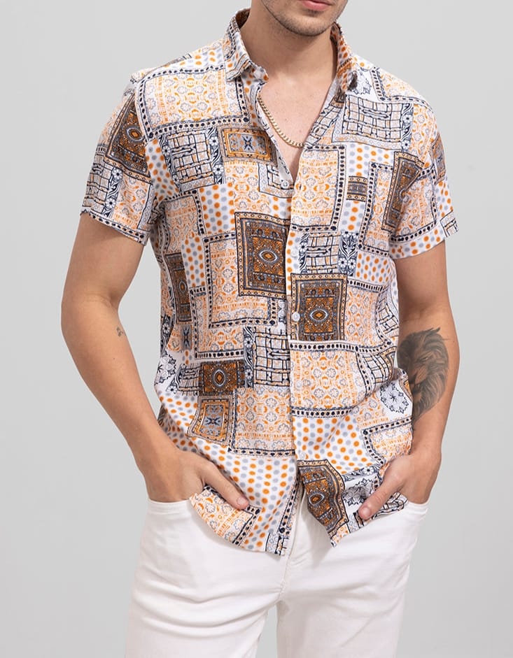 Urban Jungle Abstract Print Shirt