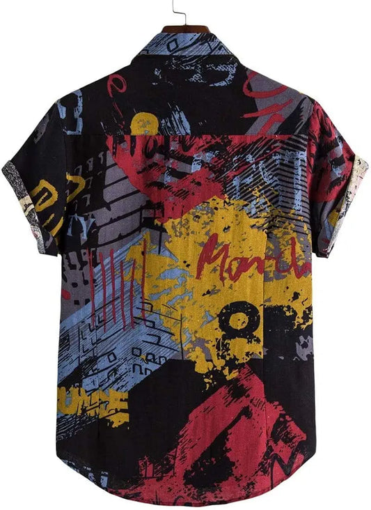 Monochrome Pop Art Casual Shirt