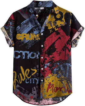 Monochrome Pop Art Casual Shirt