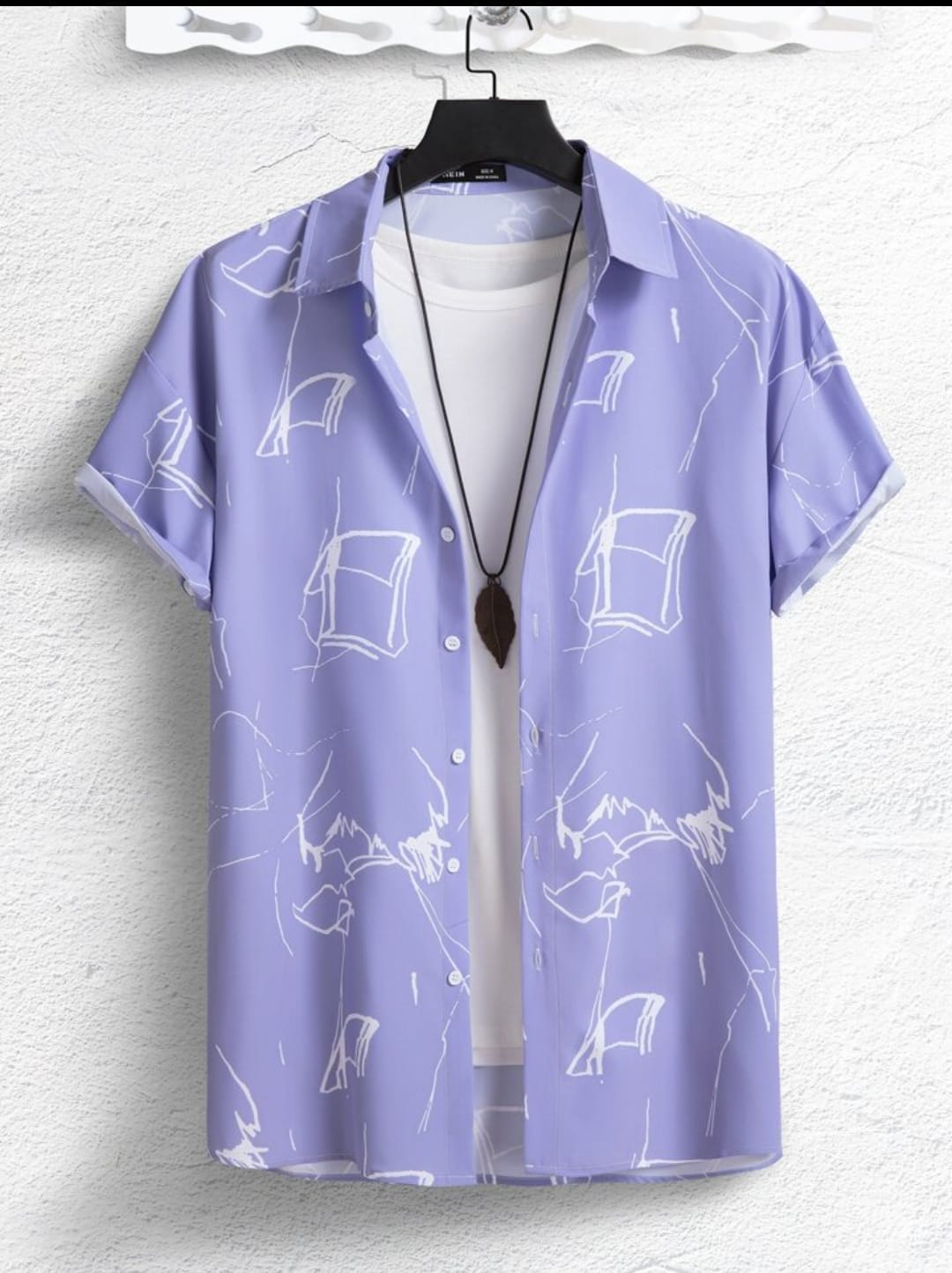 Lavender Abstract Line Art Shirt