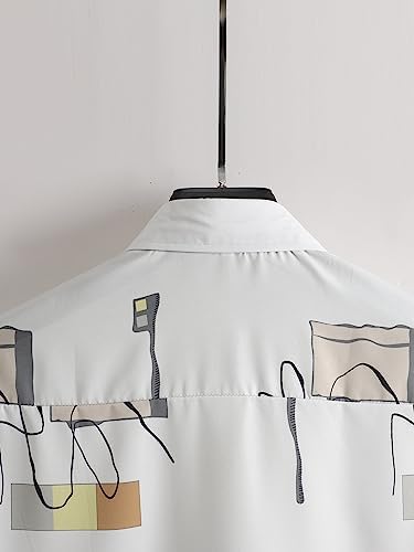 Modern Art Block Print Casual Shirt