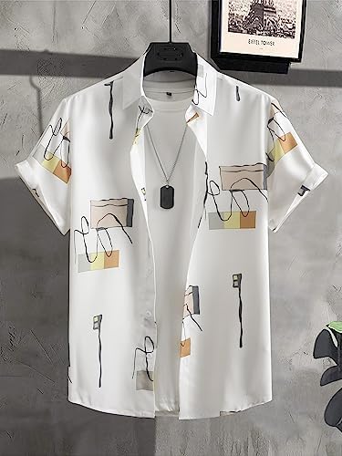 Modern Art Block Print Casual Shirt