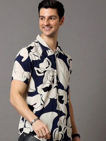 Midnight Bloom Rayon Shirt