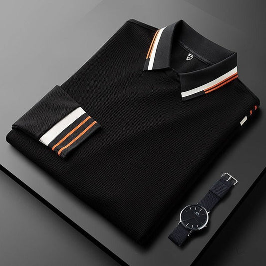 Modern Fit Polo with Retro Red & Navy Ribs