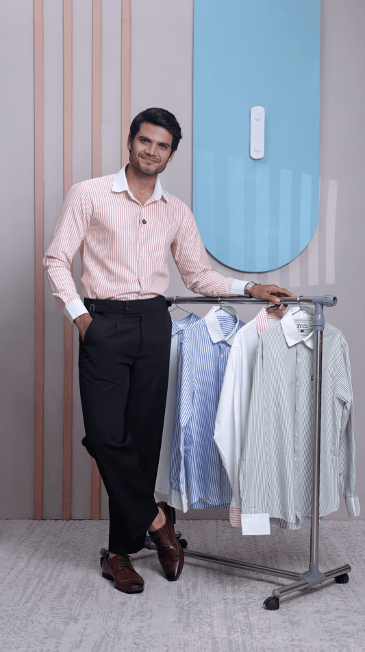 Water-Resistant Stripe Pure Cotten Shirt
