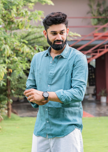 Teal Linen Shirt